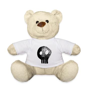 Skull Skull Rock n Roll Skull - Teddy Bear - white - Front