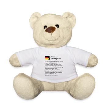 Artikel 3 Grundgesetz - Teddy - Weiß - Vorne