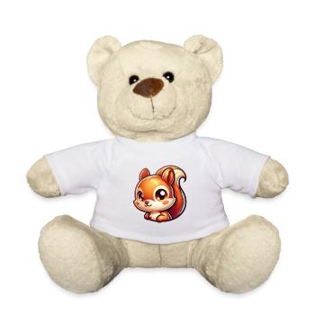 Écureuil de sport à tête mignonne pour les amoureux des animaux - Nounours - blanc - Devant