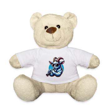 Clarinette jouant de la chèvre avec des lunettes de soleil - Nounours - blanc - Devant