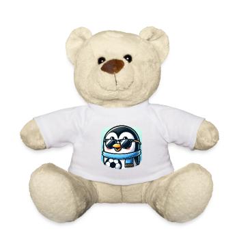 Niedlicher Pinguin Vogel Fußball Spieler Fan - Teddy - Weiß - Vorne