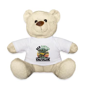 Der Garten Ist Meine Wohlfühlzone Gärtner Geschenk - Teddy - Weiß - Vorne