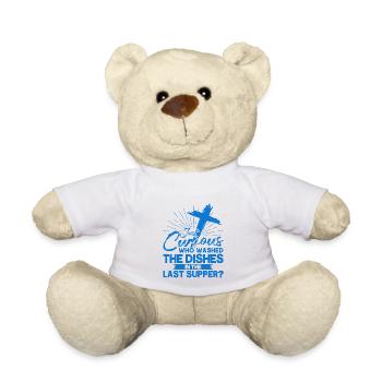 Jesus Bible Christian Religious Church Gift - Teddy Bear - white - Front
