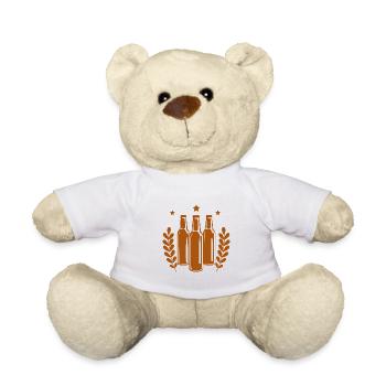 Bière - Bière / Mug à bière - Bouteille de bière Baril de bière - Nounours - blanc - Devant