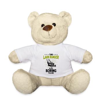 Hobby Gardener Lawn Lawn Mower Gift - Teddy Bear - white - Front