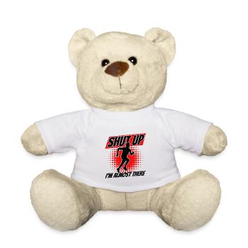 Jogging Running Runner Gift - Teddy Bear - white - Front