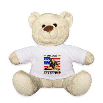 Soudeur SOUDEUR USA Cadeau patriotique - Nounours - blanc - Devant