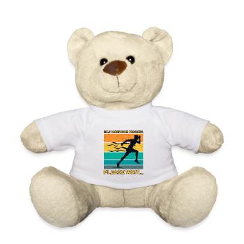 Halbmarathon Laufen Läufer Geschenk - Teddy - Weiß - Vorne
