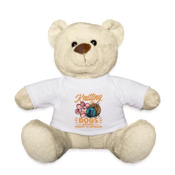 Tricot Fil Tricot TricotEr Tissu Cadeau - Nounours - blanc - Devant