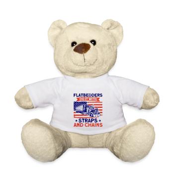 Semi-remorque Trucker Trucker Truck driver cadeau - Nounours - blanc - Devant
