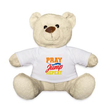 Saut à l’élastique Saut à l’élastique Cadeau de sports extrêmes - Nounours - blanc - Devant