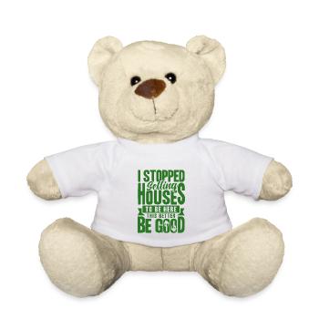 Makler Haus Verkaufen Immobilienmakler Geschenk - Teddy - Weiß - Vorne