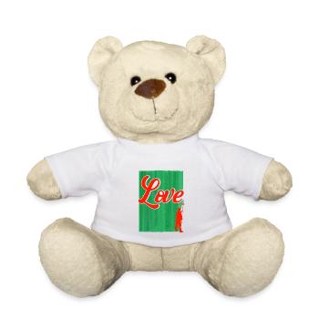 Peintre de construction Peintre Mélange de couleurs cadeau - Nounours - blanc - Devant