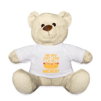 Découvrez mon cadeau de hot-dog à la saucisse - Nounours - blanc - Devant