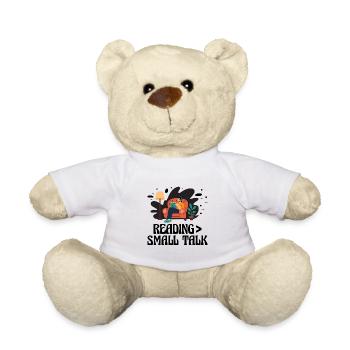Smalltalk-Sprüche für Introvertierte lesen - Teddy - Weiß - Vorne
