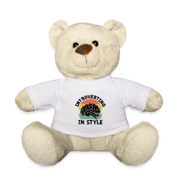 Introverting In Style Sayings For Introverts - Teddy Bear - white - Front