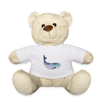 Blauwal, Orka, Ozean - Teddy - Weiß - Vorne