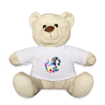 Petite Sirène avec des Fleurs - Nounours - blanc - Devant