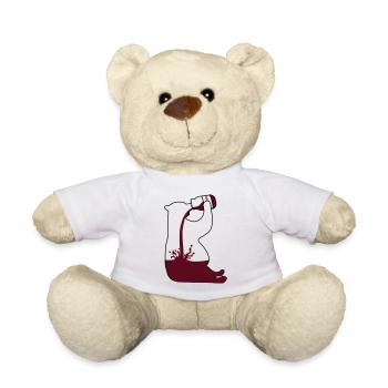 Gewichtheber Bär Schoki - Chocoholic - Teddy - Weiß - Vorne