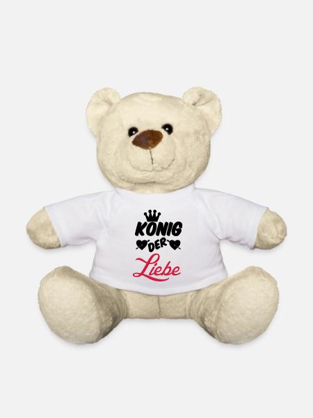 König der Liebe Paar Valentinstag Geschenk - Teddy - Weiß