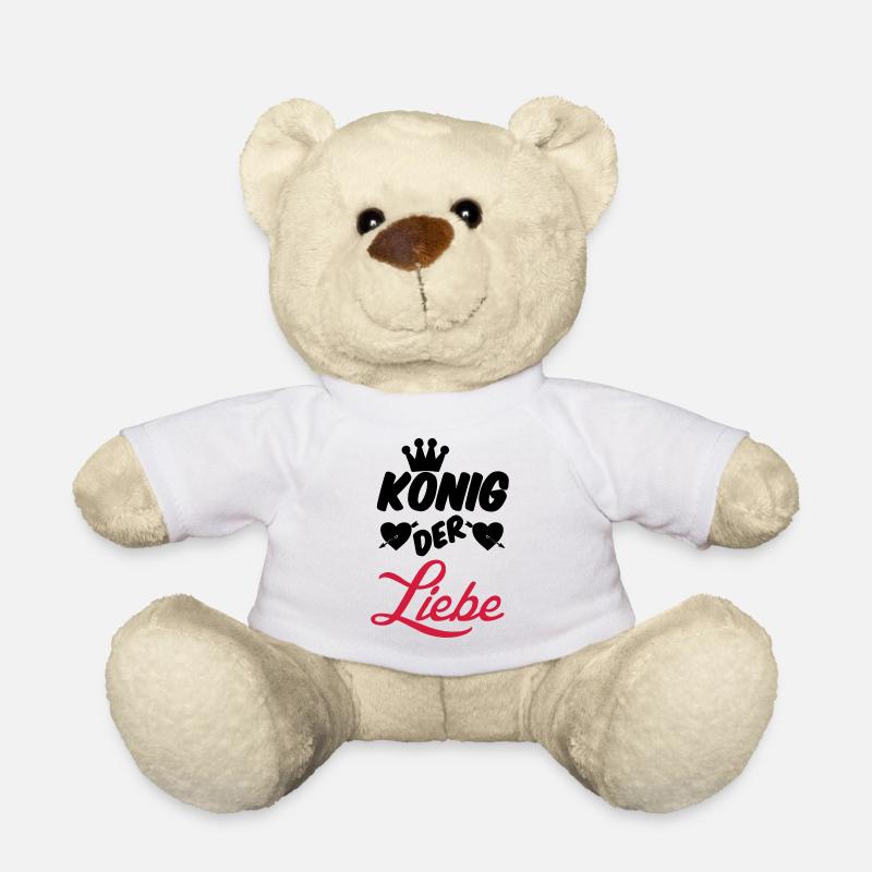 König der Liebe Paar Valentinstag Geschenk - Teddy - Weiß
