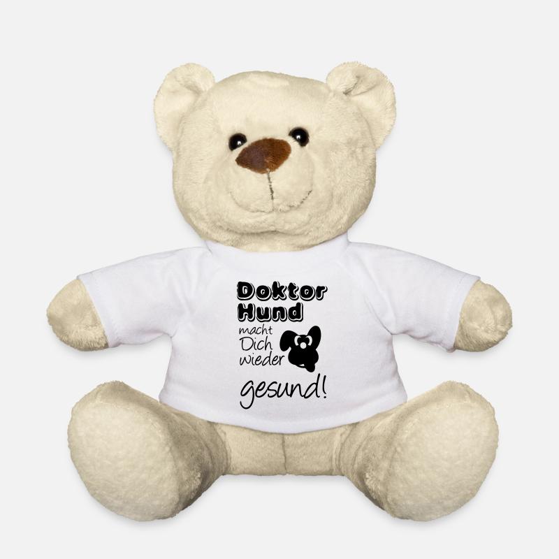 Doktor Hund Tier Haustier Gesundheit Geschenk - Teddy - Weiß