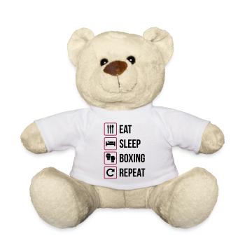 Eat Sleep Boxing Repeat - Teddy Bear - white - Front