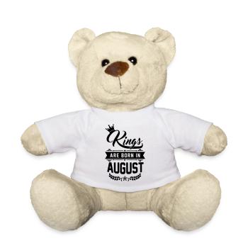 Kings are born in August - Teddy - Weiß - Vorne