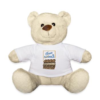 Chocoholic Chocolate Addiction - Teddy Bear - white - Front