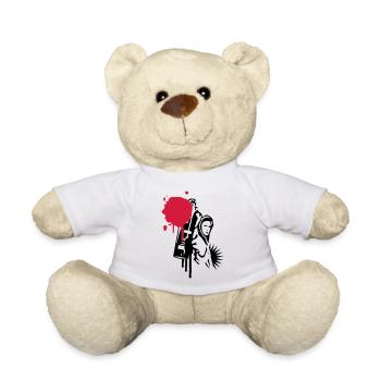 graffitis pulvérisateur avec bombe dans le style - Nounours - blanc - Devant