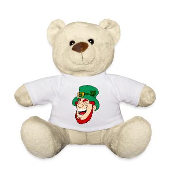 shamrock lucky shamrock luck four leaf clover35 - Teddy Bear - white - Front