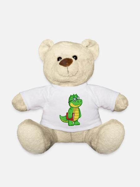 krokodil crocodile alligator animal tiere1 - Teddy - Weiß