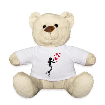 Mermaid Meerjungfrau Seejungfrau Valentinstag Nixe - Teddy - Weiß - Vorne