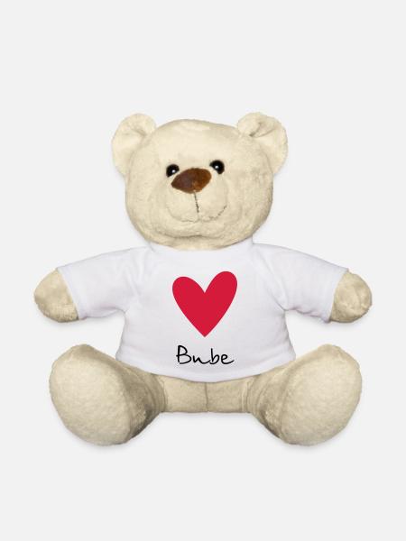 Herz Bube Herzbube Geschenk - Teddy - Weiß