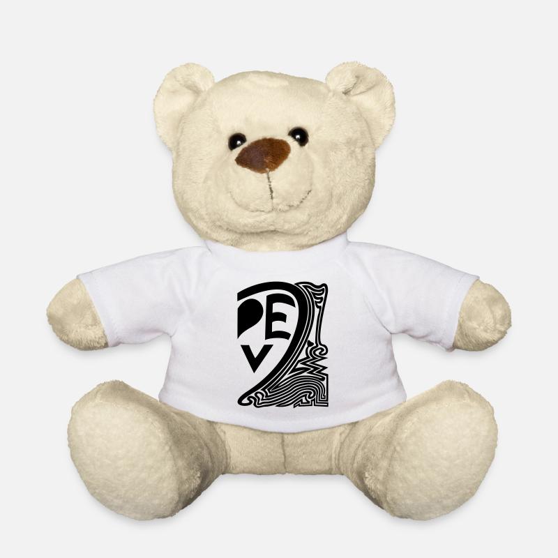 demi cœur 2 - Nounours - blanc