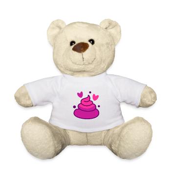 POOP LOVE - Teddy Bear - white - Front