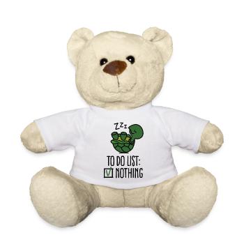 To do list: nothing! turtle - turtles - cute - Teddy Bear - white - Front