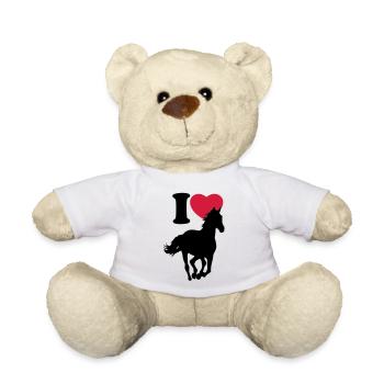 I love horses - Ich liebe Pferde - Teddy - Weiß - Vorne