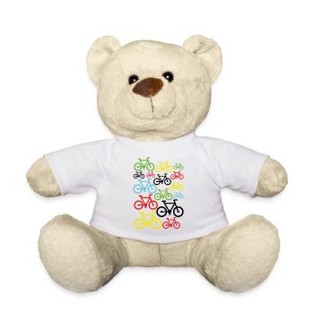 Bicycle colors colorful - Teddy Bear - white - Front