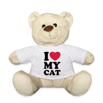 I love my cat - Ich liebe meine Katze - Teddy - Weiß - Vorne