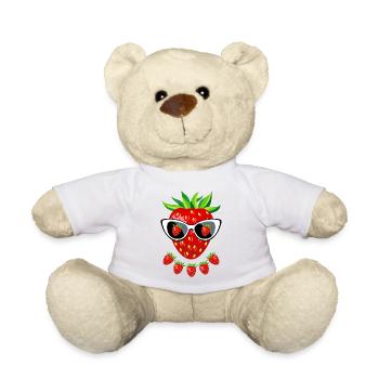 22 Süße Erdbeere Sonnenbrille - Teddy - Weiß - Vorne