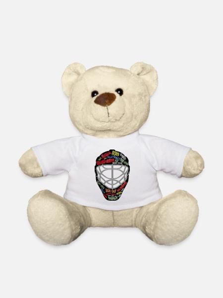 Eishockey, Torwartmaske, Maske - Teddy - Weiß