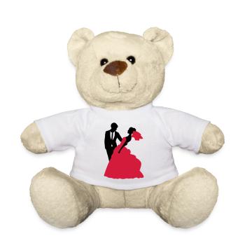 Mariage, Mariée, Le marié - Nounours - blanc - Devant
