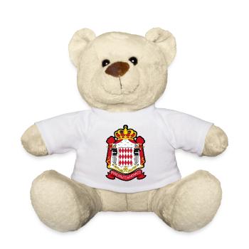 Monaco Monte Carlo Principauté Monégasques FR🇲🇨 - Teddy Bear - white - Front