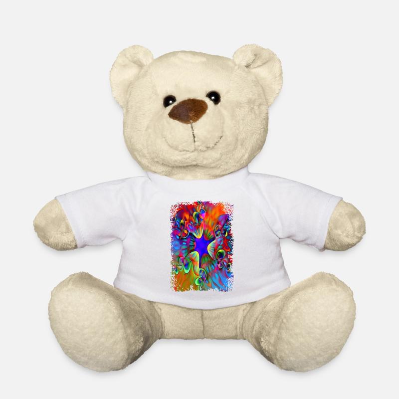 psychedelic power flower - Teddy - Weiß