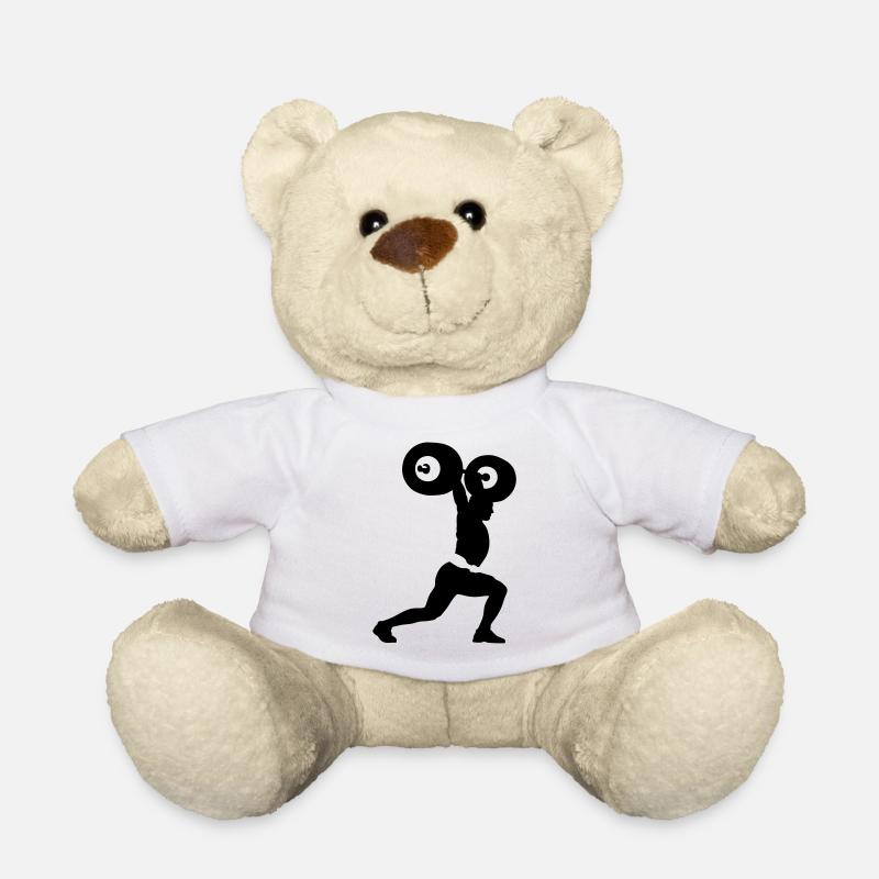 haltérophile - Nounours - blanc