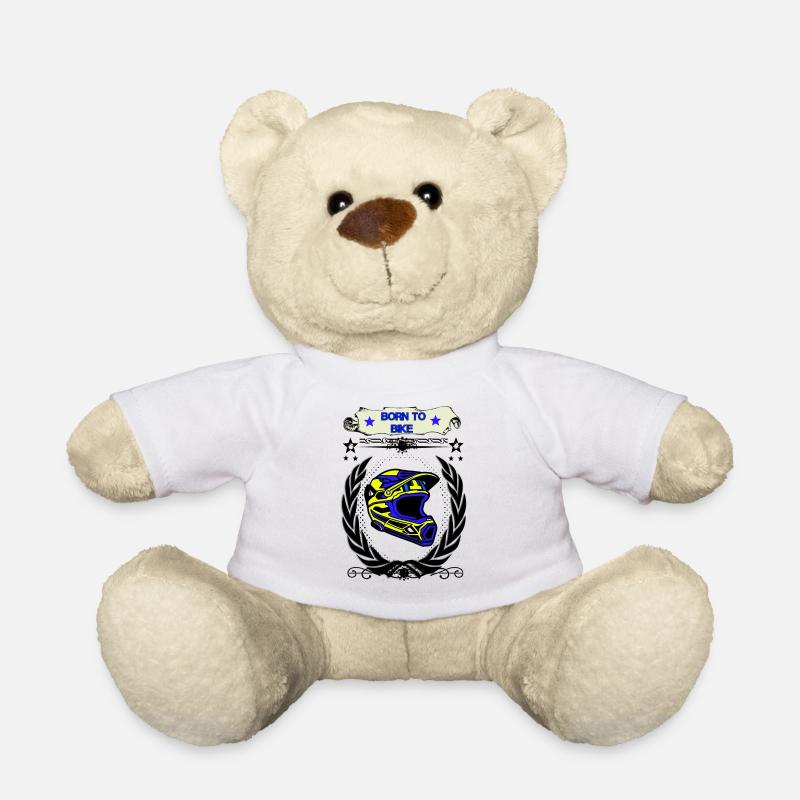 biker - Teddy Bear - white