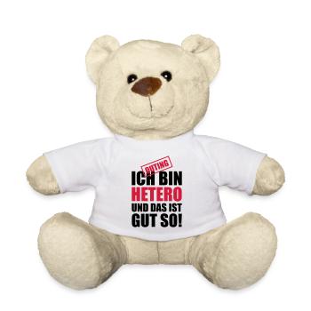 03 ich bin hetero und das ist gut so - Teddy - Weiß - Vorne