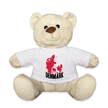 Denmark national flag Danish pride Nordic - Teddy Bear - white - Front
