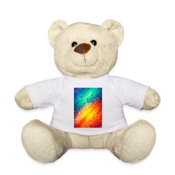 Abstract Colorful triangles geometry - Phone Case - Teddy Bear - white - Front